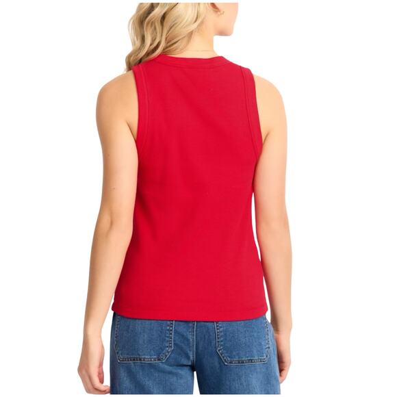 High Neck Tank Top – Red, Size M - Picture 5 of 5
